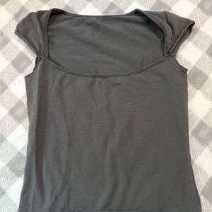 Brandy Melville Gray Cap Sleeve Top